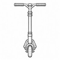 Coloriage trottinette réaliste simplifiée