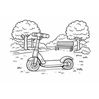 Coloriage trottinette pliable pour enfant