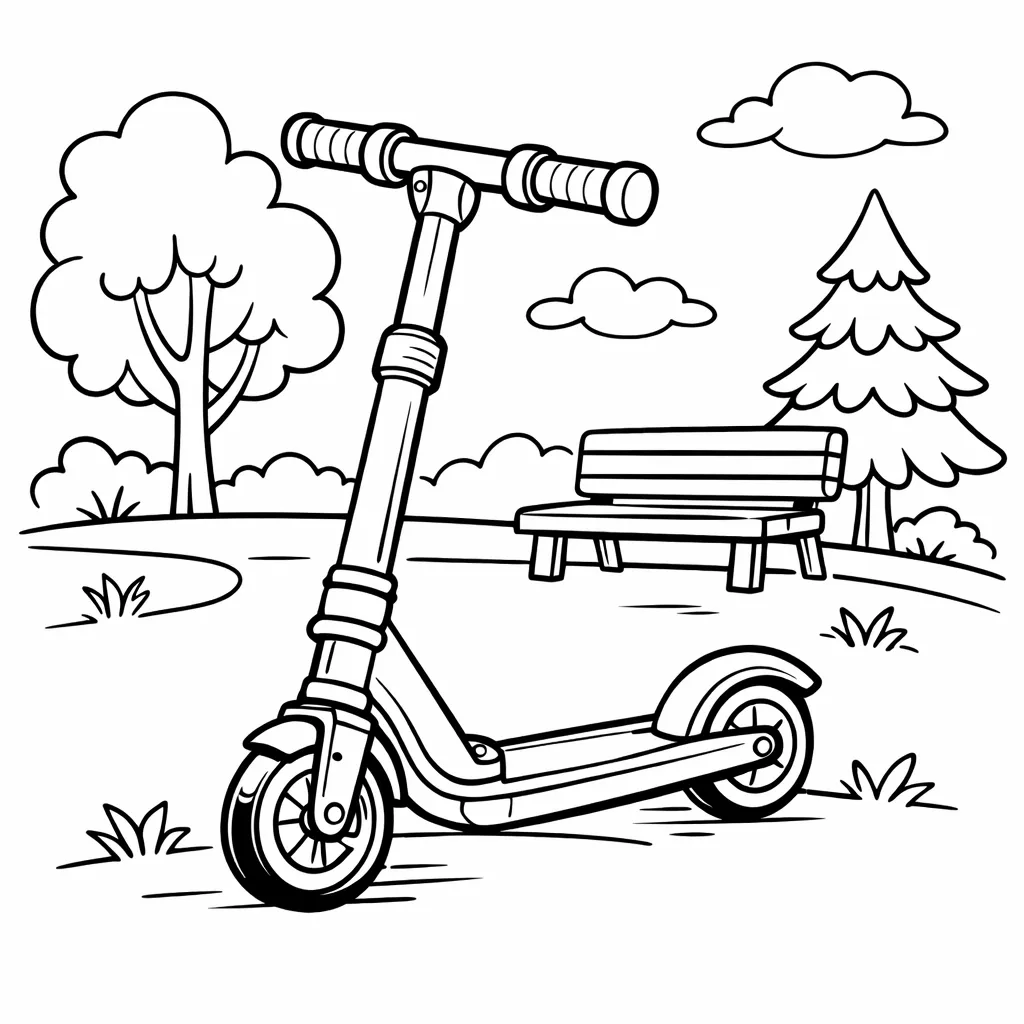 coloriage-trottinette Page 9