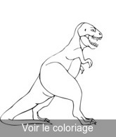 coloriage de tyrannosaure rex à colorer