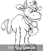 coloriage petite vache des alpâges