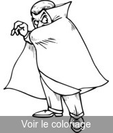 Coloriage Vampire caché par sa cape | Toupty.com