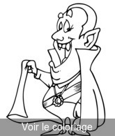 Coloriage Un vampire heureux | Toupty.com