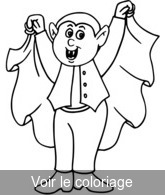 Coloriage Un sympathique vampire | Toupty.com