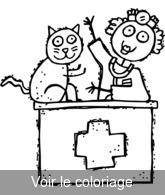 Coloriage Dessin d'enfant de vétérinaire | Toupty.com