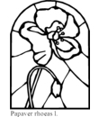 coloriage de vitrail de fleur a imprimer