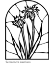 coloriage de vitrail de fleur a imprimer