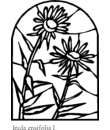 coloriage de vitrail de fleur a imprimer