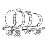 Coloriage wagon citerne industriel réaliste avec échelle et trappe, contours nets, enfant | Toupty.com
