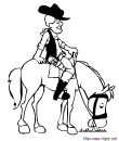 coloriage en ligne de cowboys