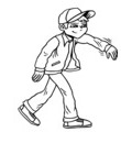 adolescent avec casquette de baseball
