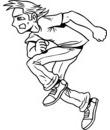 adolescent qui court vite