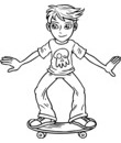 adolescent qui fait du skate board