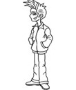 adolescent les mains dans poches de son blouson