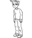 adolescent cool coloriage