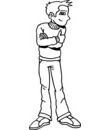 adolescent en jean et pull col roulé