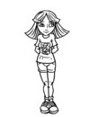 adolescente en short et t-shirt
