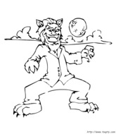 loup garou qui fait peur halloween