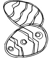 2 oeufs de Pâques à colorier