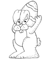 Lapin portant un oeuf