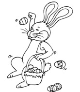 Lapin à la chasse aux oeufs