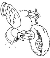 La poule surveille son oeuf