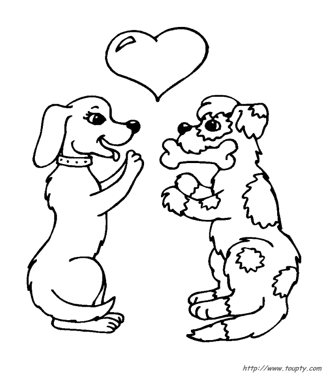 coloriage de saint valentin