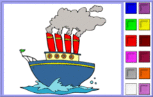 coloriage en ligne 6 bateaux