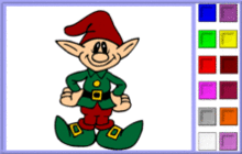 coloriage d'un lutin qui sourit