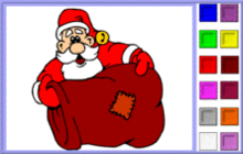 coloriage hotte du pere noel