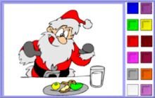 coloriage en ligne le repas de noel