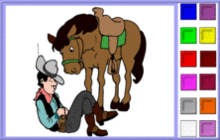 coloriage en ligne de cow boys