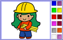 fille chef de chantier de travaux