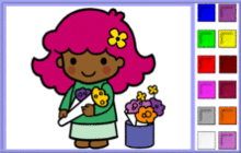 fille marchande de fleurs fleuriste