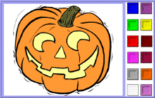 coloriage Halloween : citrouille