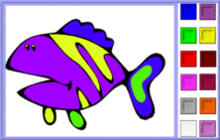 poisson violet nageoir bleu
