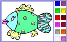 poisson aux couleurs pastels