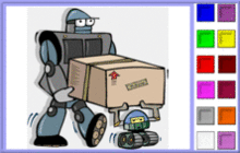 coloriage en ligne 5 robots