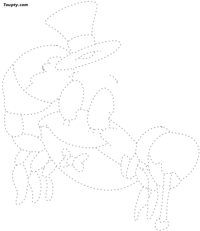 dessin crabe pointillé