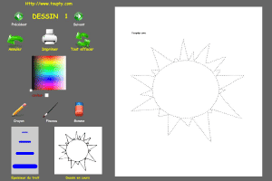 repasser sur les pointilles - dessins d'enfants