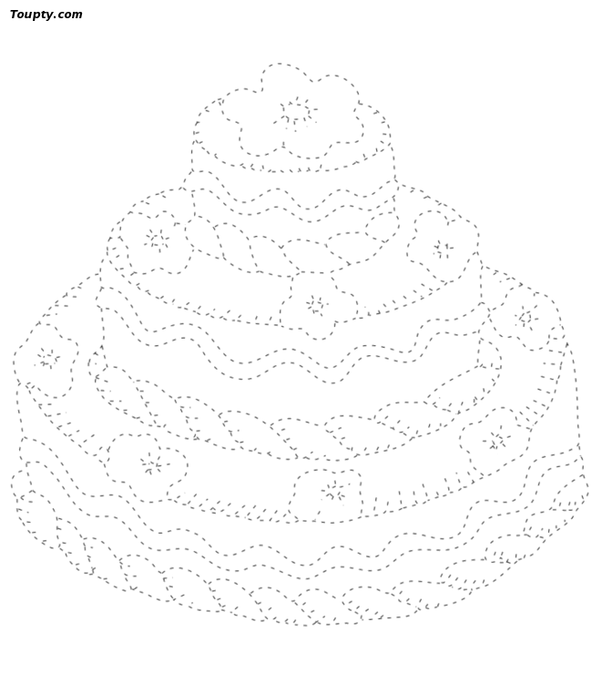 dessin gateau pointillé