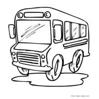 Autobus vu de trois quarts