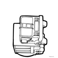 Cabine de camion vue de face