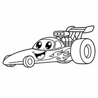 coloriage de dragster