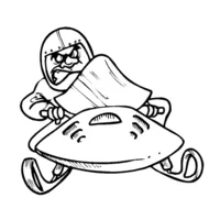 Pilote sur une motoneige