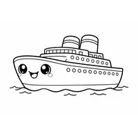coloriage paquebots pour enfant