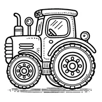Tracteur vu de profil