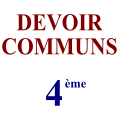 Devoirs communs 4ème avec correction PDF