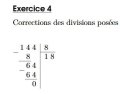 exercice division posée maths cm1