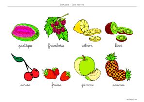 imagier de fruits
